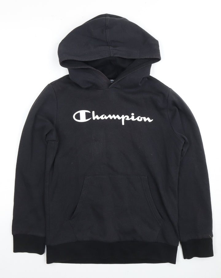 Champion Boys Black Pullover Hoodie - Size L