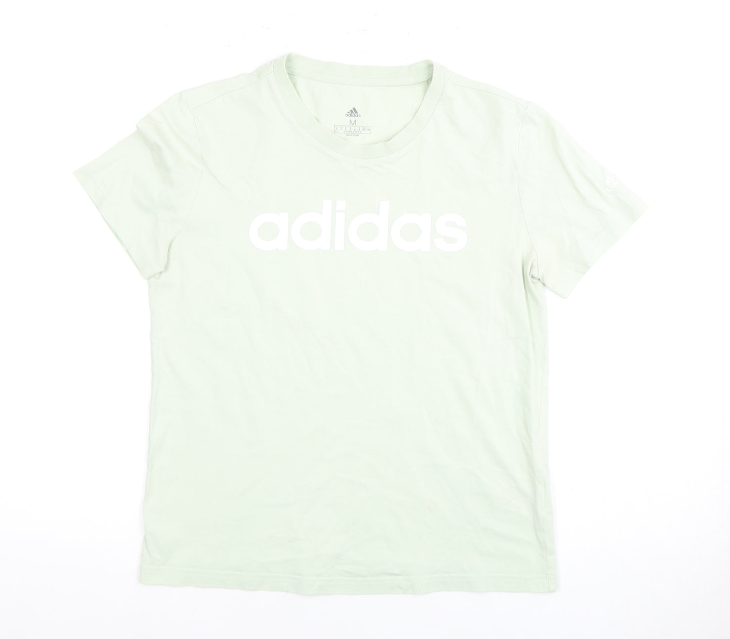 Adidas Women's Green Medium Cotton T-Shirt
