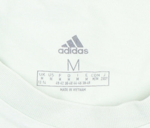 Adidas Women's Green Medium Cotton T-Shirt