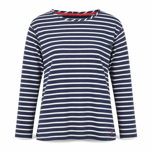 Joules Women's Blue Striped Long Sleeve T-Shirt, Size 6