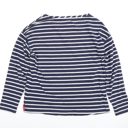 Joules Women's Blue Striped Long Sleeve T-Shirt, Size 6