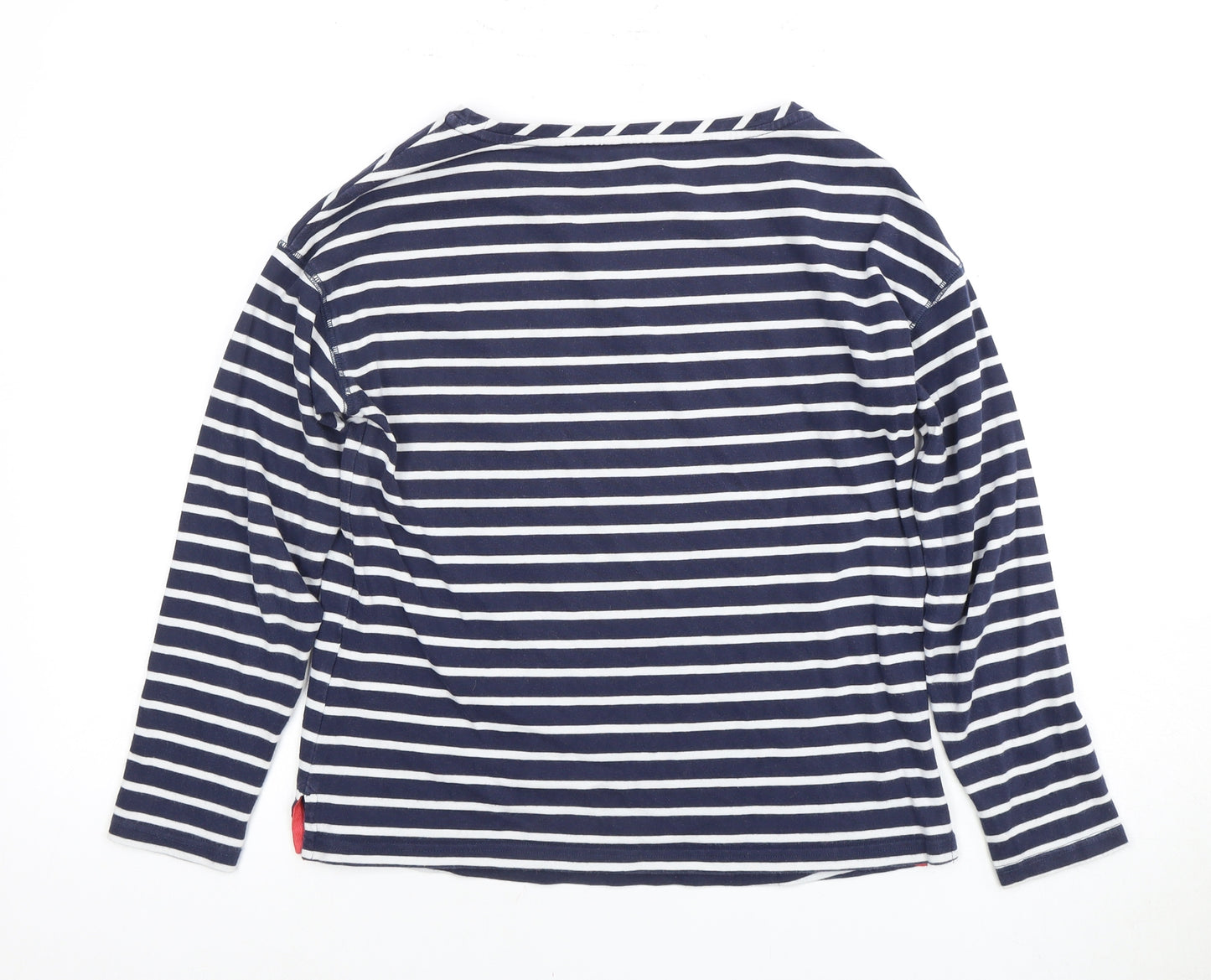 Joules Women's Blue Striped Long Sleeve T-Shirt, Size 6