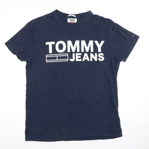 Tommy Jeans Men's Blue Graphic T-Shirt Size S