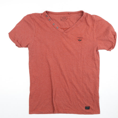 Firetrap Men's Red S V-Neck T-Shirt