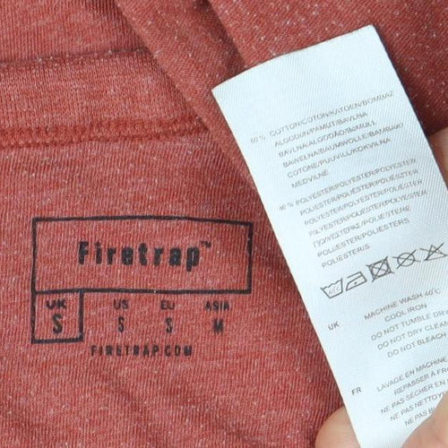 Firetrap Men's Red S V-Neck T-Shirt