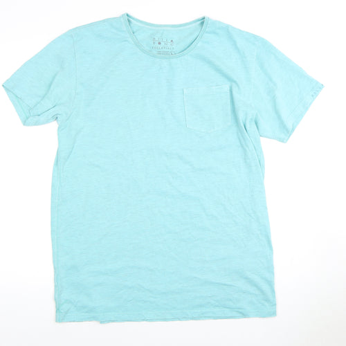 Billabong Men's Blue Cotton Crew Neck T-Shirt L