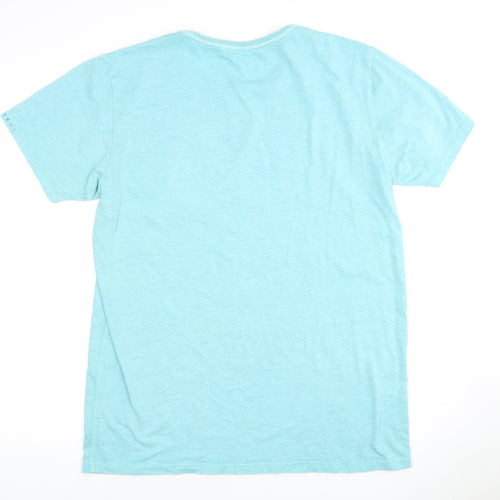 Billabong Men's Blue Cotton Crew Neck T-Shirt L