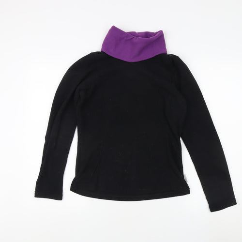 Decathlon Women's Black Mock Neck Fleece Sweatshirt S
