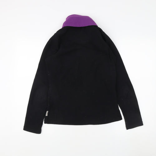 Decathlon Women's Black Mock Neck Fleece Sweatshirt S