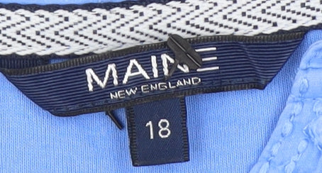 Maine New England Women's Blue T-Shirt, Size 18