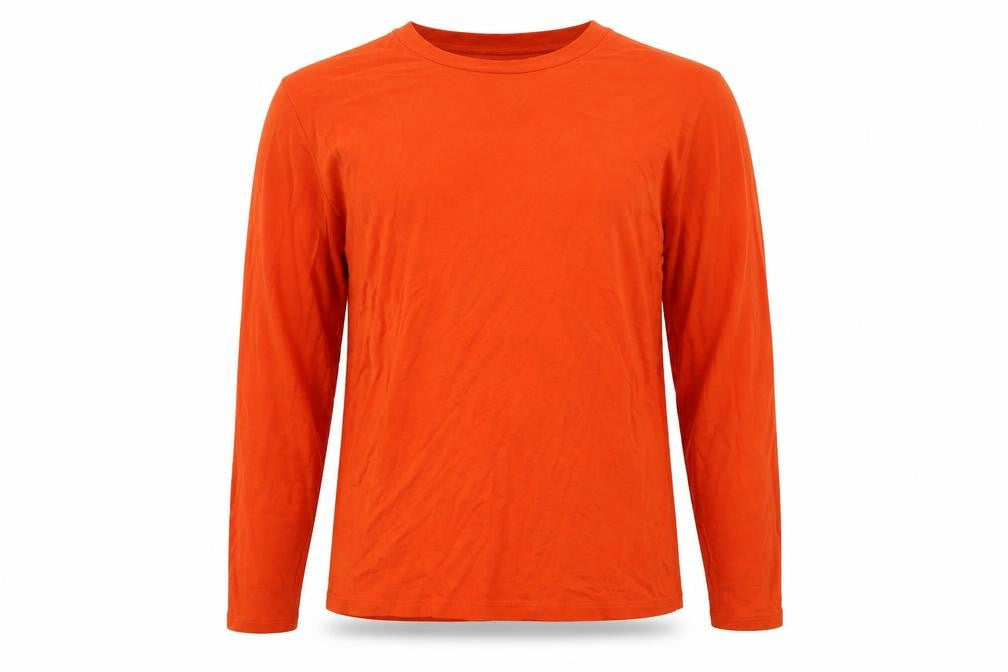 Front view of FW BRIDGE Women's Orange Long Sleeve Top, size 16