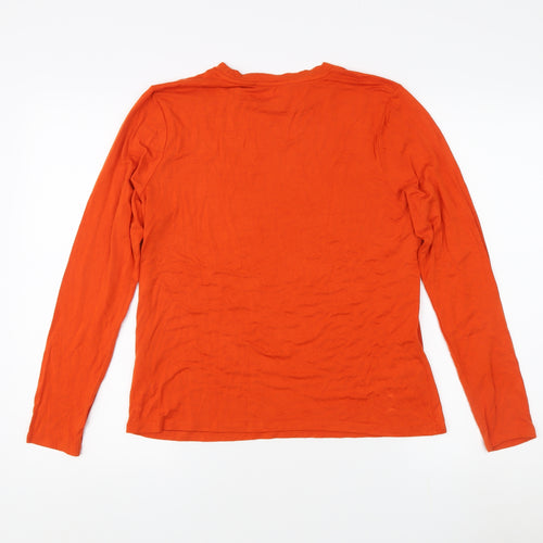 FW BRIDGE Women's Orange Long Sleeve Top Size 16