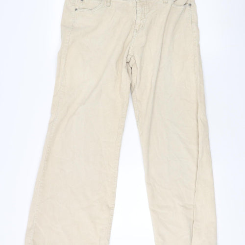 Rip Curl Women's Beige Trousers, Size 14, Regular Fit