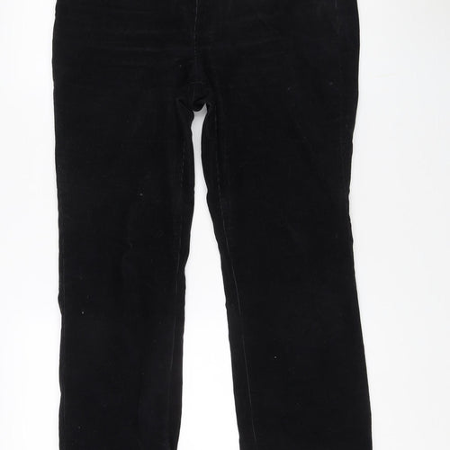 Lands' End Women's Black Corduroy Trousers Size 14