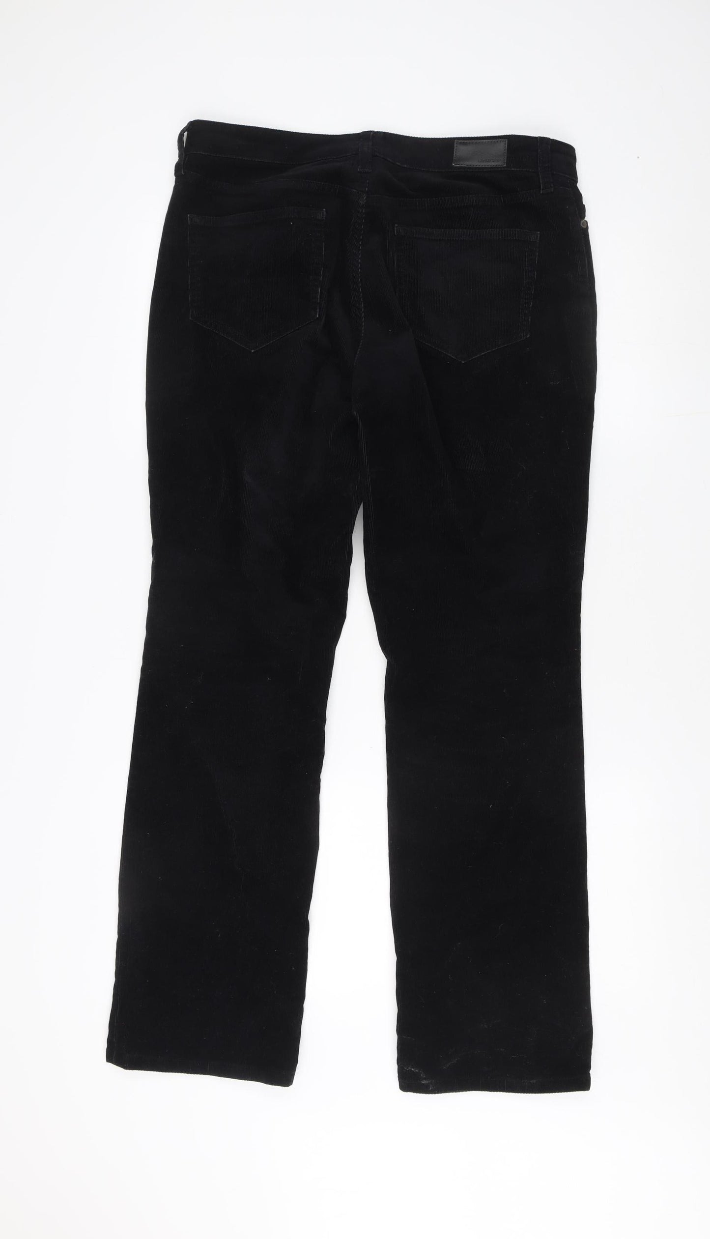 Lands' End Women's Black Corduroy Trousers Size 14