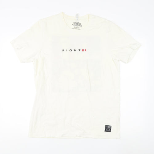 Street Fighter Men's L Ivory Graphic T-Shirt