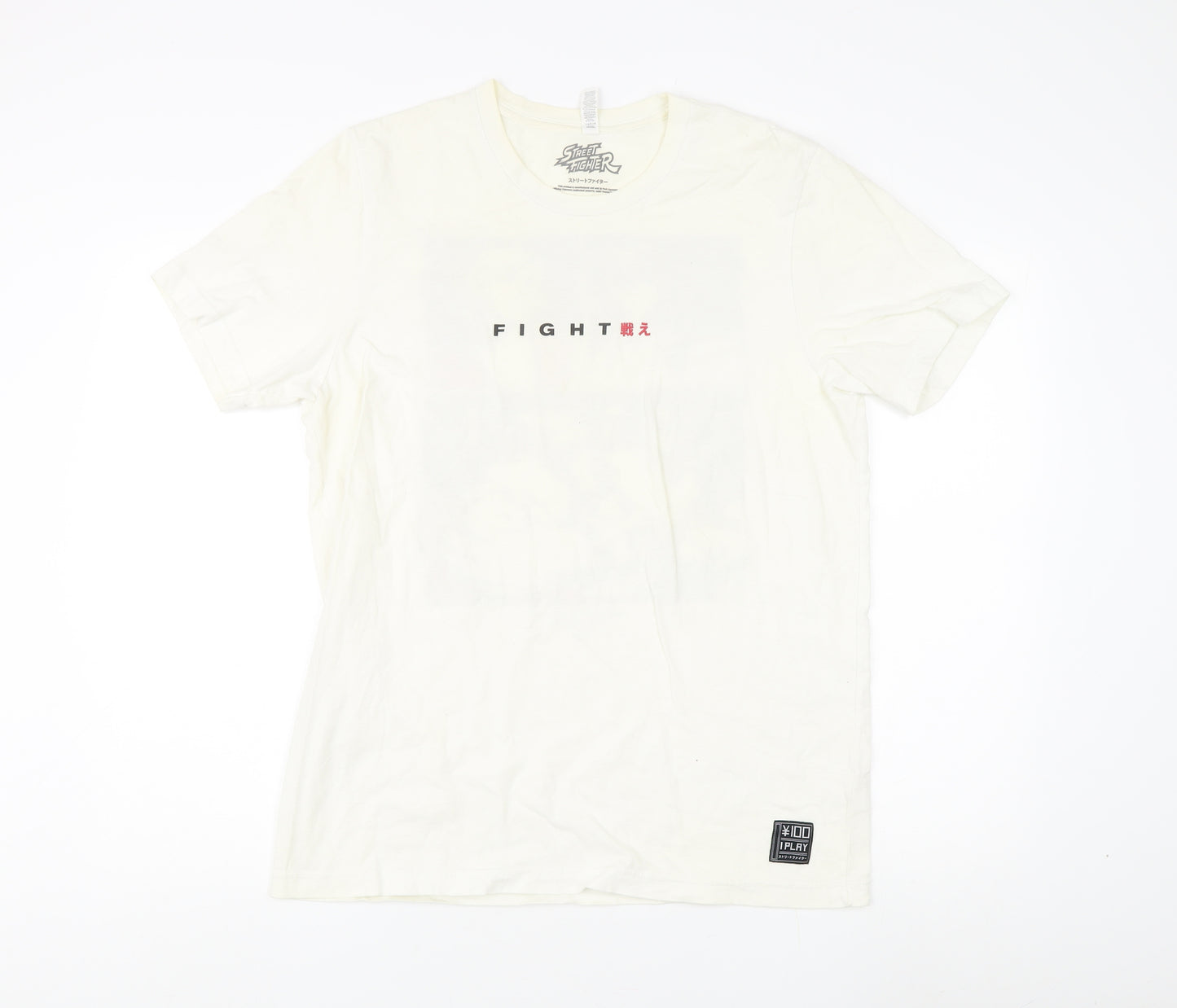 Street Fighter Men's L Ivory Graphic T-Shirt