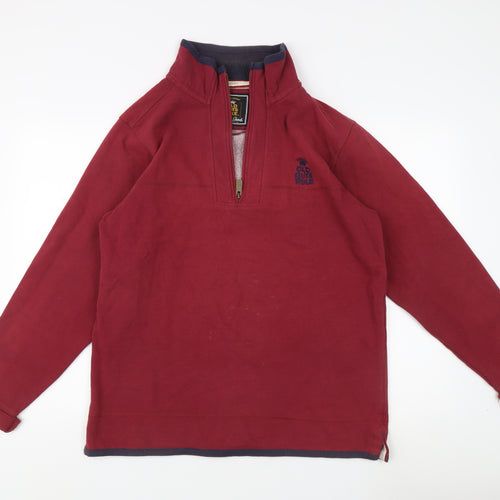 Old Guys Rule Men's Red Pullover 1/4 Zip Sweatshirt M