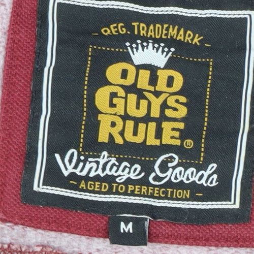 Old Guys Rule Men's Red Pullover 1/4 Zip Sweatshirt M