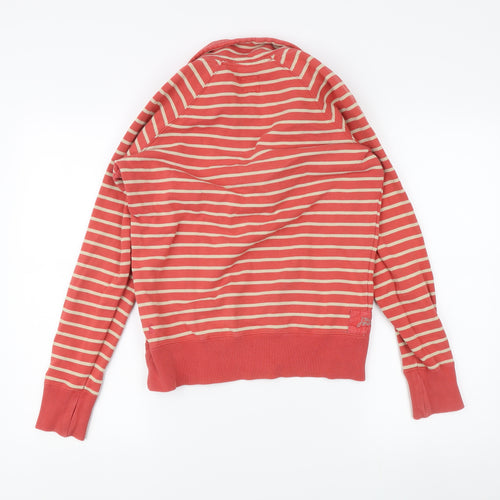 Joule Women's Red Striped Sweatshirt, Size 8