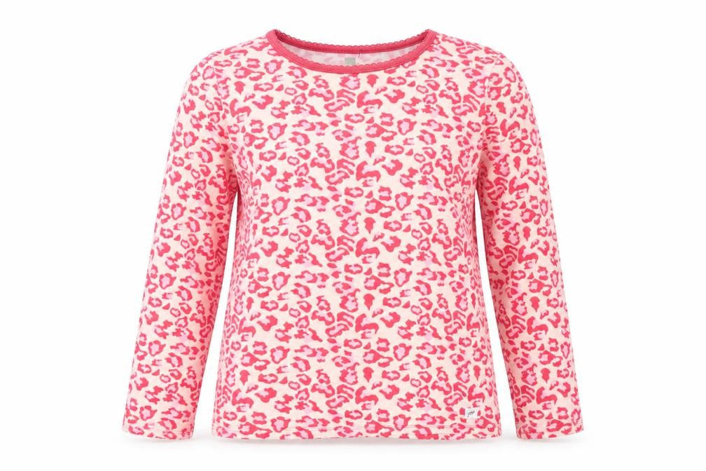 Gap Women's Pink Animal Print Long Sleeve T-Shirt