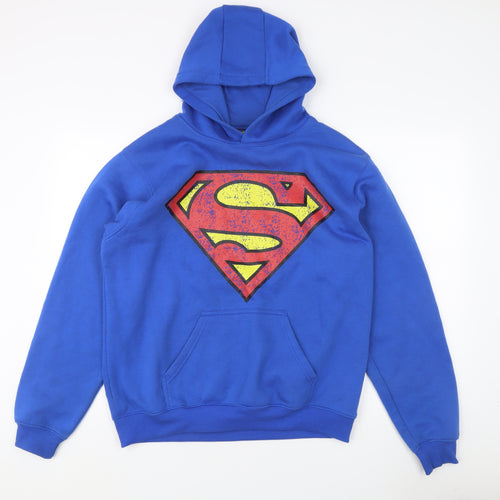 DC Comics Boys Blue Superman Pullover Hoodie S