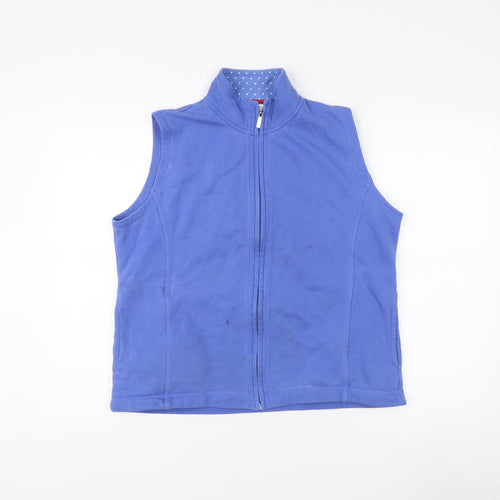Idle Women's Blue Waistcoat M 14-16 Casual Zip
