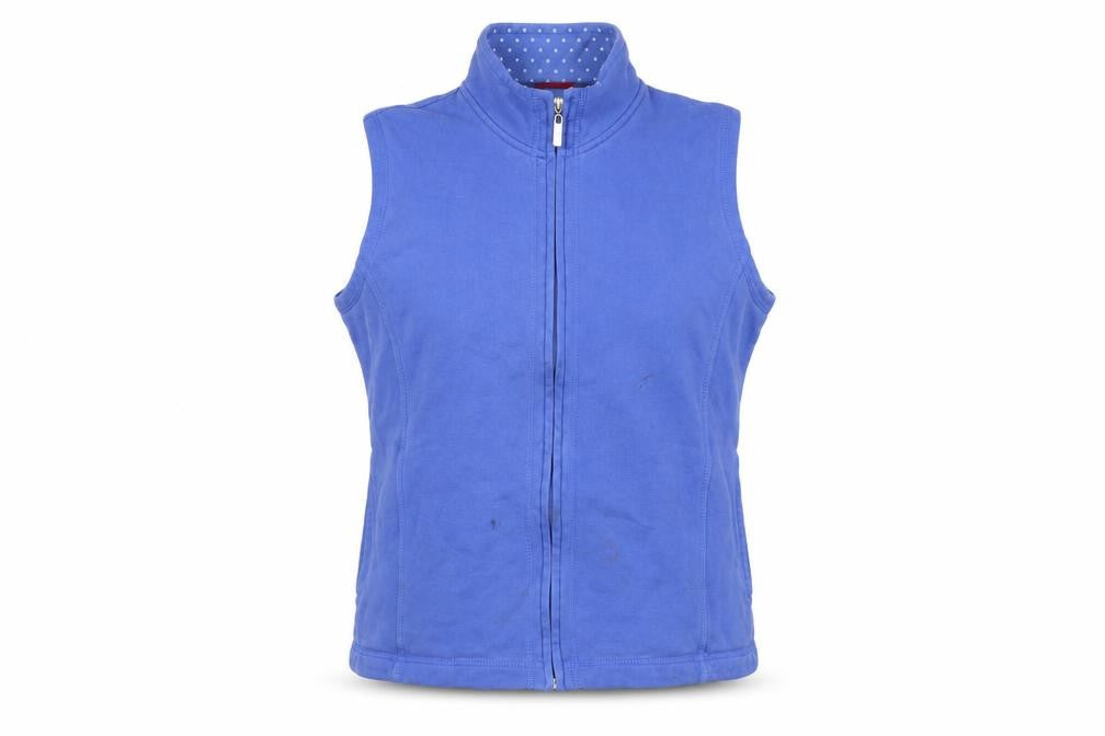 Idle Women's Blue Waistcoat M 14-16 Casual Zip