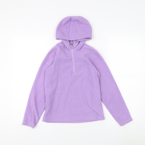 Mountain Warehouse Girls Purple Fleece Hoodie 7-8 Years