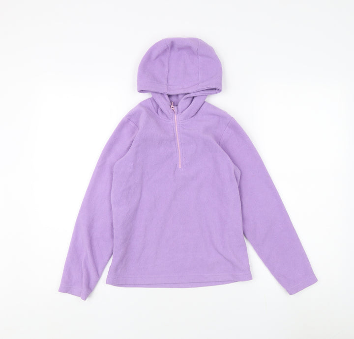 Mountain Warehouse Girls Purple Fleece Hoodie 7-8 Years