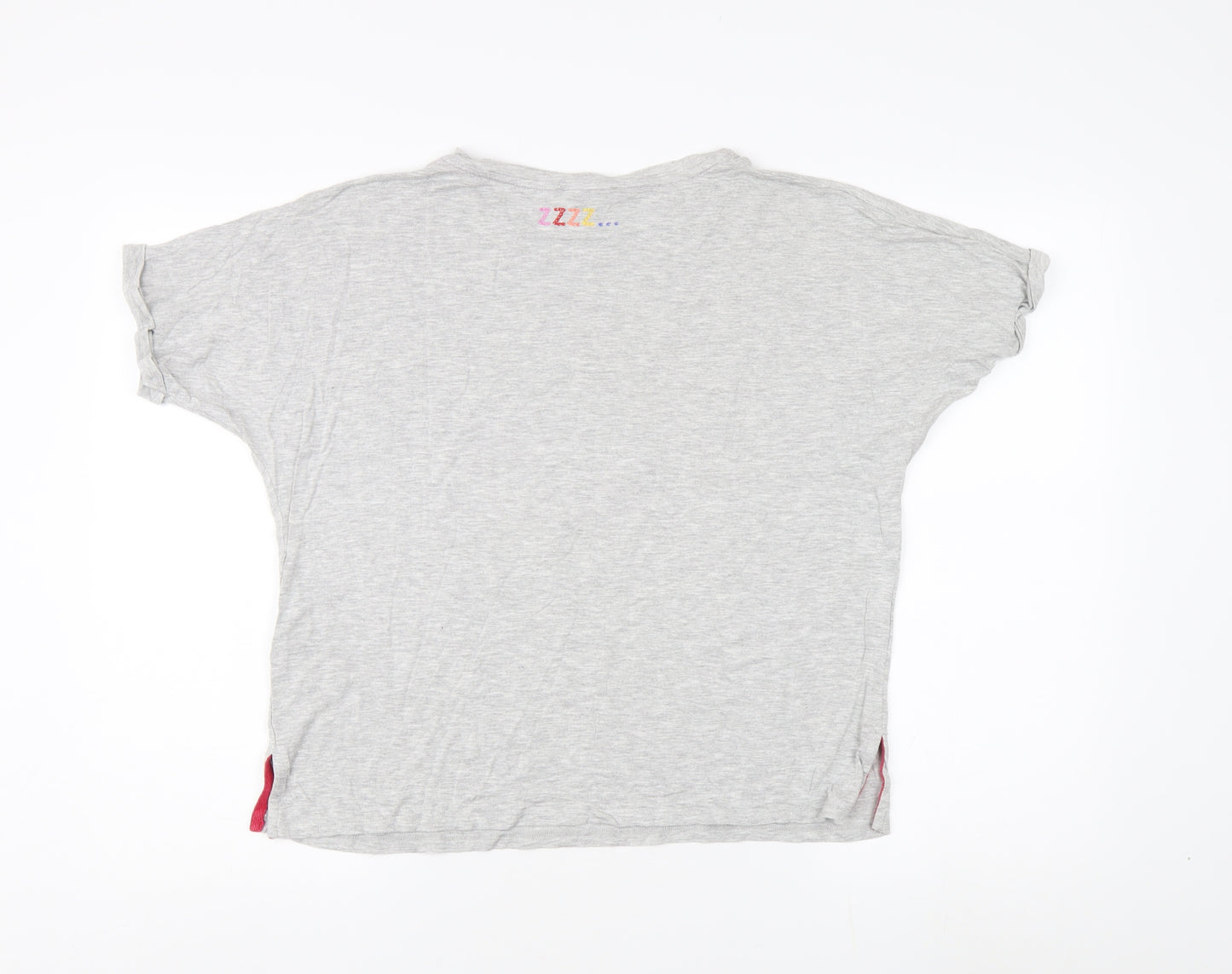 Oasis Women's Grey Basic T-Shirt S Crew Neck Casual
