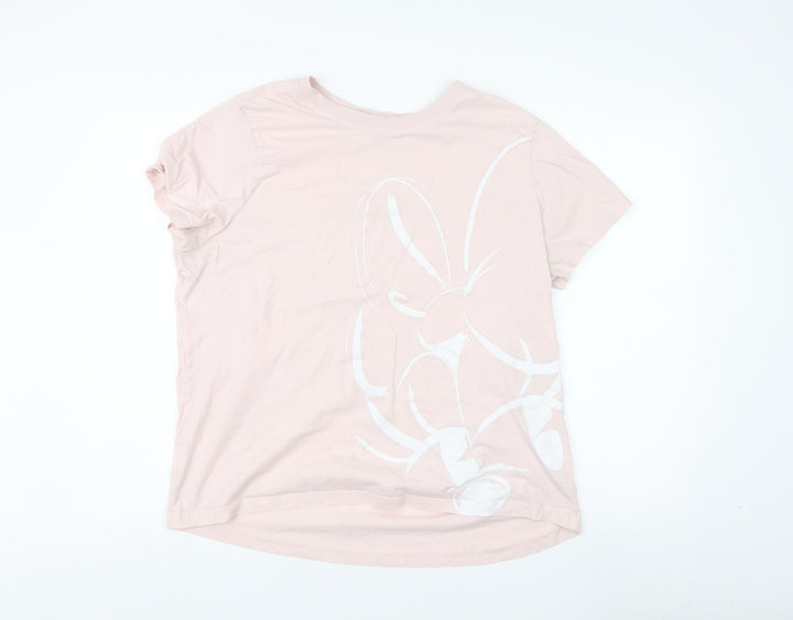 Disney Women's Pink XL Basic T-Shirt