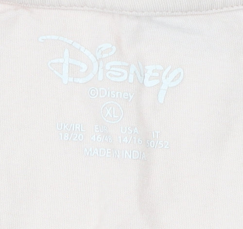 Disney Women's Pink XL Basic T-Shirt