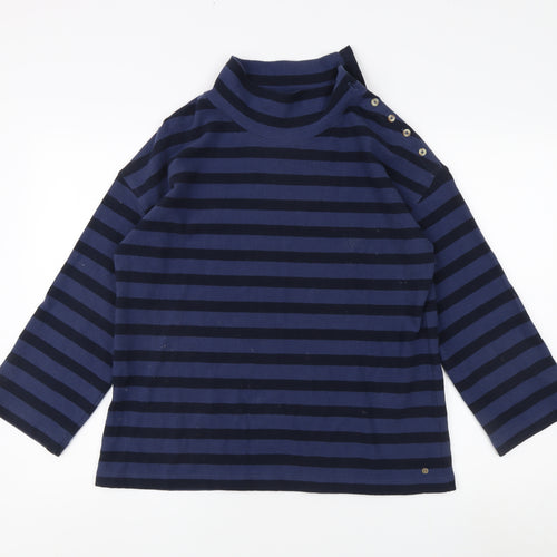 Fat Face Women's Blue Striped Pullover Sweatshirt UK 10