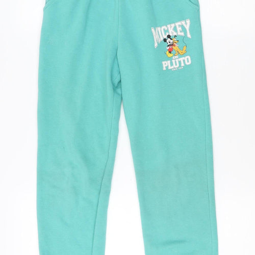 Disney Girls Green Mickey Tracksuit 10-11 Years Casual Fleece