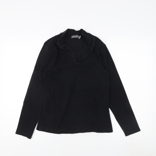 Mint Velvet Black Women's Long Sleeve Top M