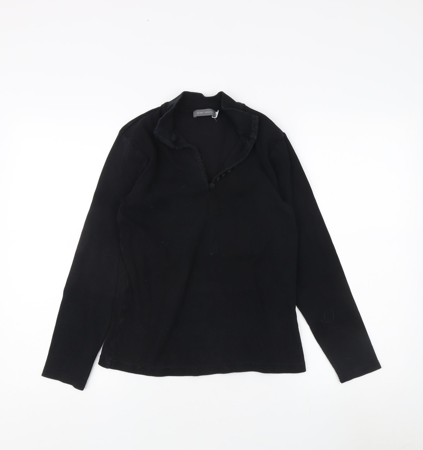 Mint Velvet Black Women's Long Sleeve Top M