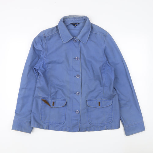 Lands' End Women's Blue Cotton Jacket M