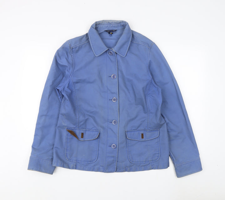 Lands' End Women's Blue Cotton Jacket M