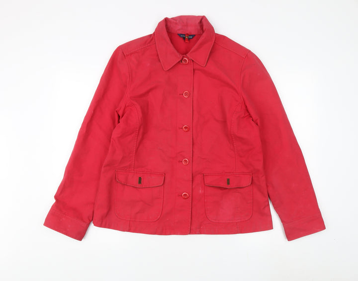 Lands' End Women's Red Cotton Jacket M