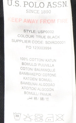 U.S. Polo Assn. Boys' Black Polo Shirt, 12-13 Years