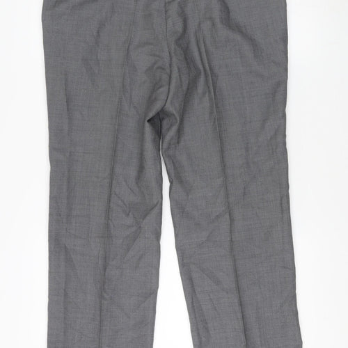 Russell Kollar Men's Grey 36 Regular Trousers
