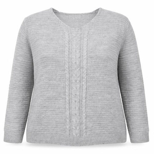 Bassini Women's Grey Cardigan Jumper Size L - Acrylic Knit