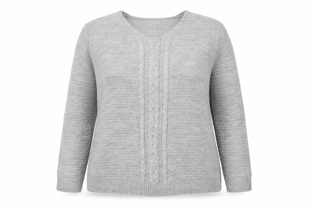 Bassini Women's Grey Cardigan Jumper Size L - Acrylic Knit