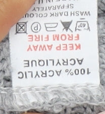 Bassini Women's Grey Cardigan Jumper Size L - Acrylic Knit