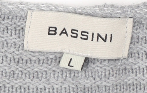 Bassini Women's Grey Cardigan Jumper Size L - Acrylic Knit