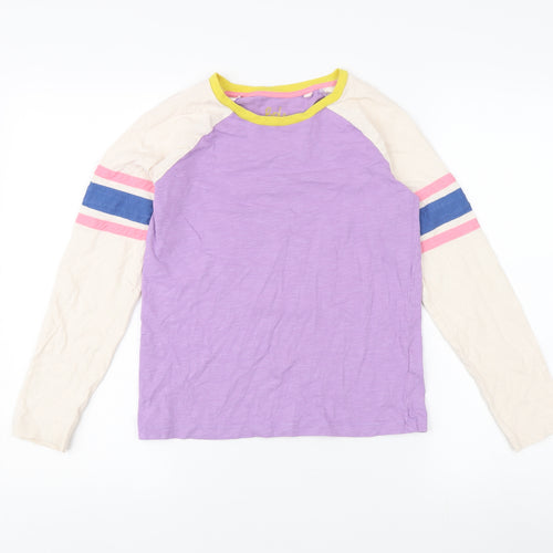 Boden Girls Purple Striped Long Sleeve T-Shirt 11-12 Years