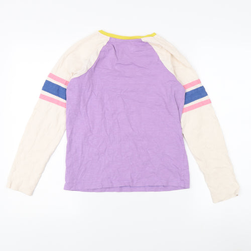Boden Girls Purple Striped Long Sleeve T-Shirt 11-12 Years