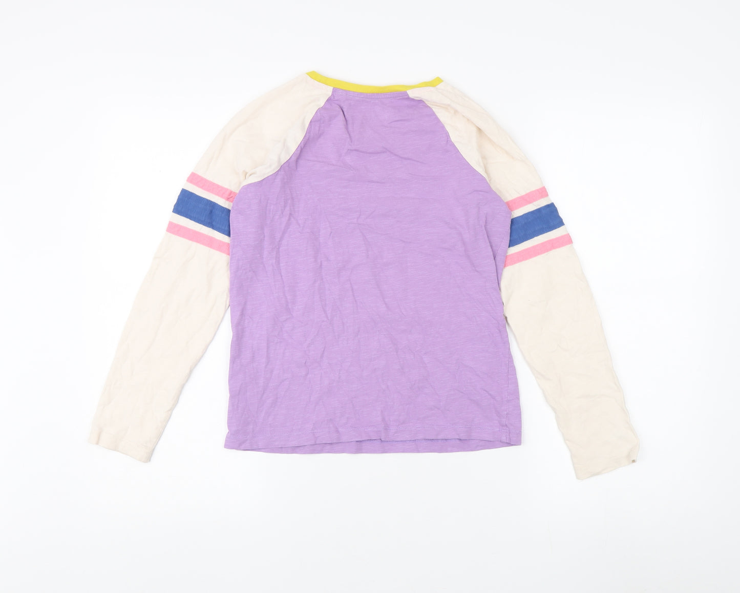 Boden Girls Purple Striped Long Sleeve T-Shirt 11-12 Years