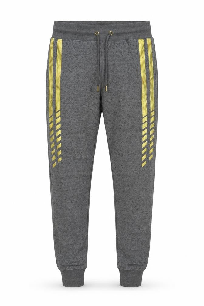 Front view of Alex Jones London Men's Grey Jogger Pants S Comfortable